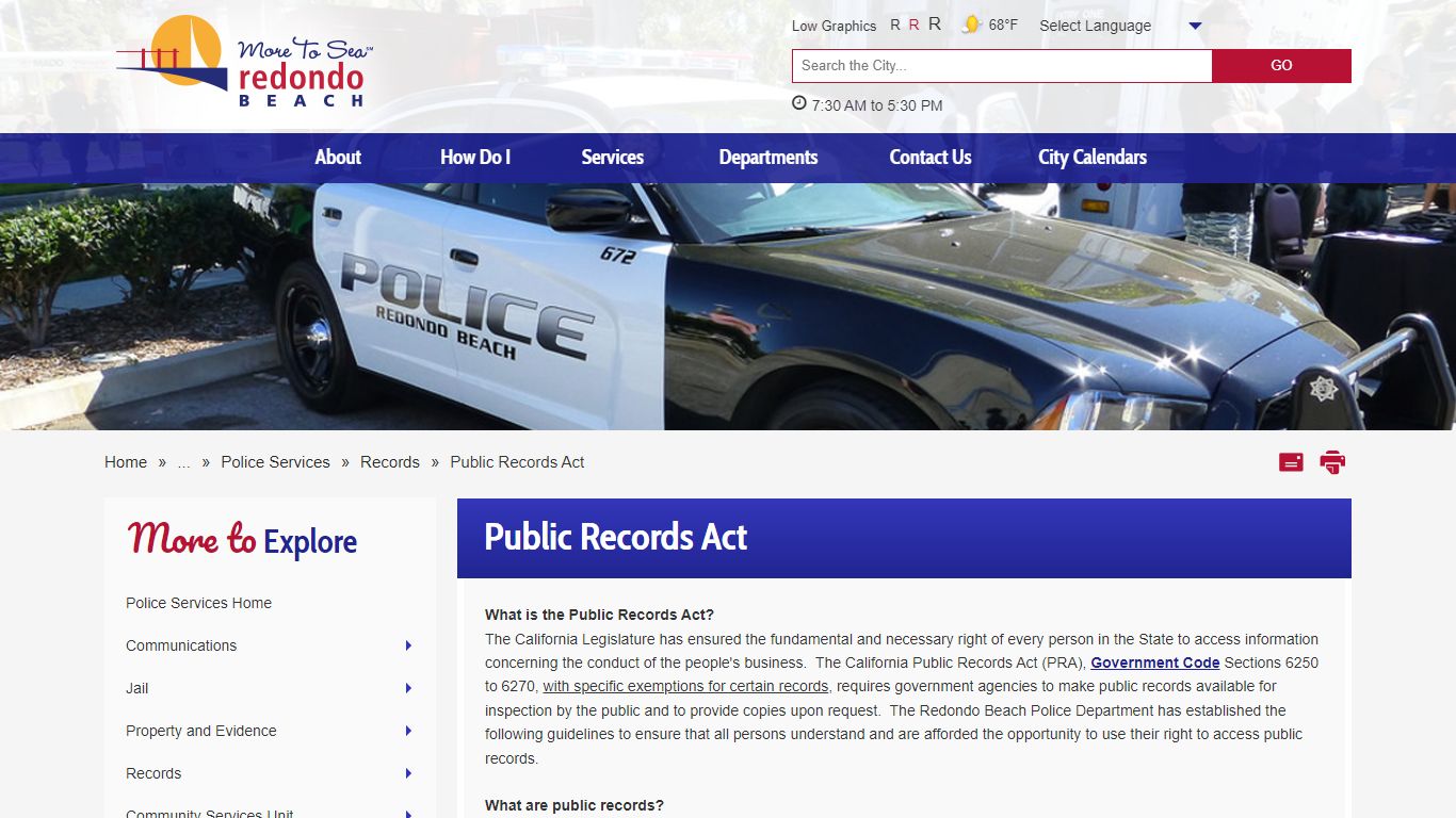 City of Redondo Beach - Public Records Act